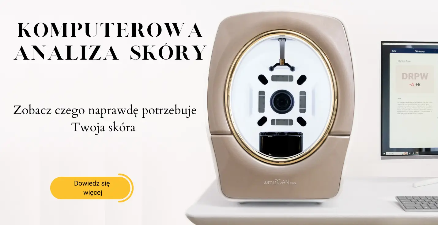 Banner promujący komputerową analizę skóry Lumiscan PRO